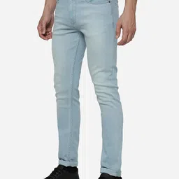 JADE BLUE Men Straight Fit Light Fade Mid-Rise Clean Look Stretchable Jeans image 2