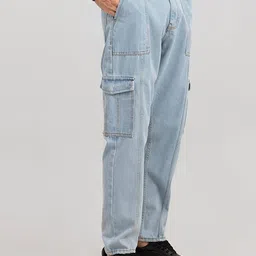 Snitch Men Blue Wide Leg Mid-Rise Clean Look Stretchable Jeans image 2