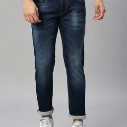 Harvard Blue Men Slim Fit Low-Rise Clean Look Heavy Fade Stretchable Jeans image 2