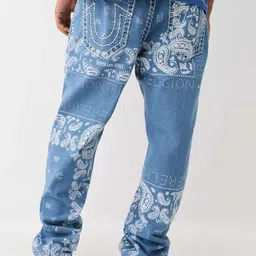 True Religion Men Relaxed Fit Mid-Rise Low Distress Heavy Fade Jeans image 3
