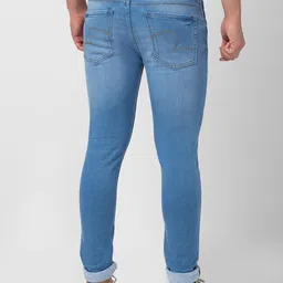 SPYKAR Men Super Skinny Fit Low-Rise Light Fade Cotton Jeans image 3