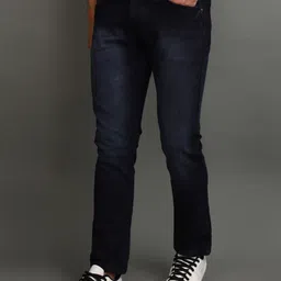 V-Mart Men Clean Look Slim Fit Light Fade Cotton Jeans image 2