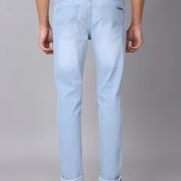 Cantabil Men Blue Solid Light Fade Jeans image 3