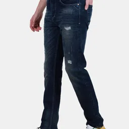 Duke Men Slim Fit Heavy Fade Mildly Distressed Cotton Stretchable Jeans image 3