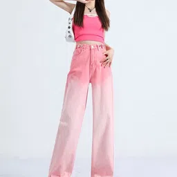 StyleCast x Revolte Women Flared Highly Distressed Heavy Fade Jeans image 4