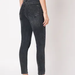 Kraus Jeans Women Skinny Fit High Rise Light Fade Clean Look Pure Cotton Jeans image 4