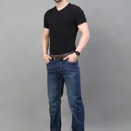 LOUIS STITCH Men Slim Fit Light Fade Clean Look Stretchable Jeans image 4