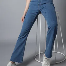 High Star Women Bootcut High-Rise Clean Look Stretchable Jeans image 3