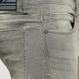 Pepe Jeans Men Skinny Fit Clean Look Heavy Fade Stretchable Jeans image 5
