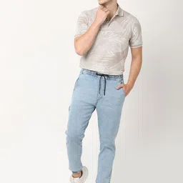 R&B Men Jogger Fit Heavy Fade Clean Look Cotton Jeans image 4