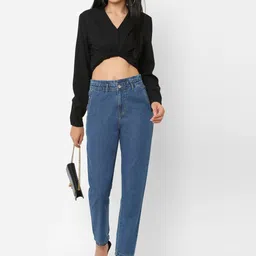 Kraus Jeans Women Relaxed Fit High-Rise Clean Look Stretchable Jeans image 5