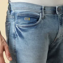 Allen Solly Men Slim Fit Mid-Rise Clean Look Light Fade Stretchable Jeans image 2
