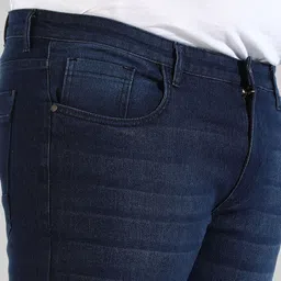 Instafab Plus Men Plus Size Mid-Rise Washed Light Fade Stretchable Jeans image 4