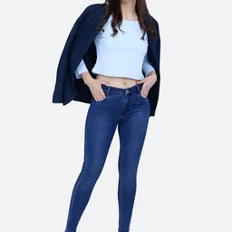 FCK-3 Women Hottie High-Rise Light Fade Stretchable Jeans image 2