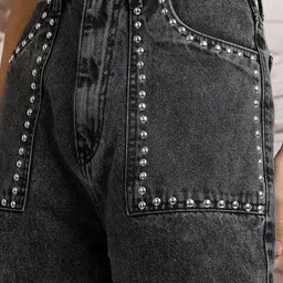 Tokyo Talkies Women Grey Straight Fit Light Fade Clean Look Stretchable Jeans image 5