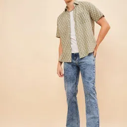 High Star Men Bootcut Heavy Fade Acid Wash Stretchable Jeans-picture-31