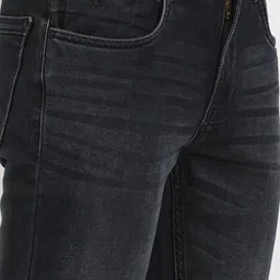 Turtle Men Narrow Tapered Fit Heavy Fade Stretchable Jeans image 2