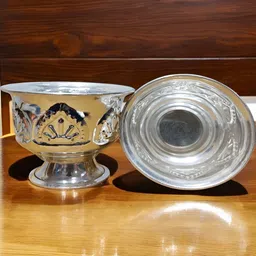 Sigaram Pooja Articles Silver-Toned 2 Pieces Kum Kum Bharani Cups image 5