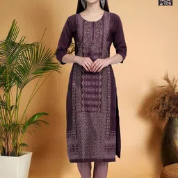 7Threads Women Ethnic Motifs Printed Sequinned Floral Crepe Kurta-picture-27