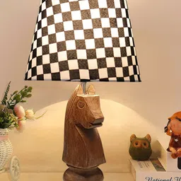 Homesake Black & White Checked Table Lamp With Shade-picture-11
