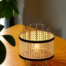 Homesake Black & Beige Cylindrical Shaped Industrial Table Lamp-picture-14