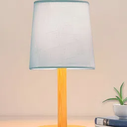 Homesake Grey Wood Contemporary Frusturical Shaped Table Lamp-picture-14