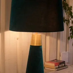 Grated Ginger Green Velour Table lamp-image-80