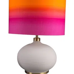 Grated Ginger Grey & Multicoloured Colourblocked Table Lamp image 3