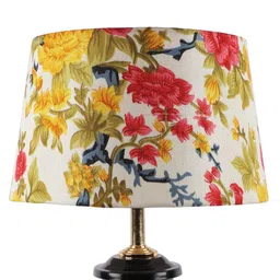 foziq Black Printed Country Table Lamp With Shade image 2