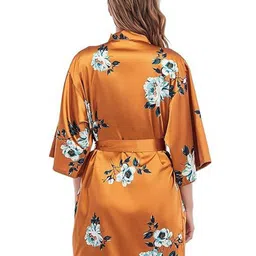 XPIOX Women Printed Nightdress With Robe image 2
