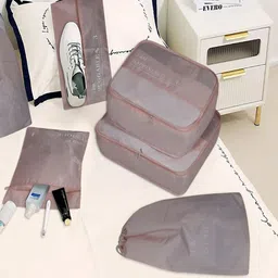 HOUSE OF QUIRK 6 Pieces Water Resistant Packing Cubes Travel Organisers image 1