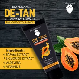 UrbanMooch Men Set of De-Tan Creamy Face Wash & Face Pack - 100 ml Each image 2