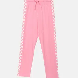 mackly Girls Checked Mid-Rise Pure Cotton Straight Lounge Pant-picture-17