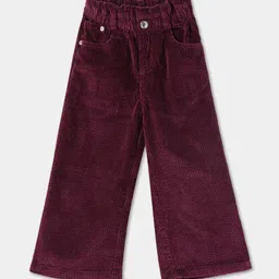 R&B Girls Self Design Mid-Rise Straight Fit Cotton Trousers-picture-41