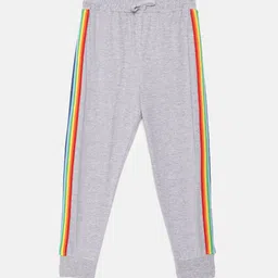 mackly Girls Striped Mid-Rise Pure Cotton Straight Lounge Jogger-picture-15