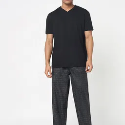 R&B Checked Mid Rise Lounge Pants image 3