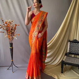 Panzora Woven Design ZariPaithani Saree-picture-20
