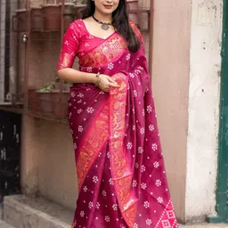 Mitera Bandhani Zari Bandhani Saree-image-16
