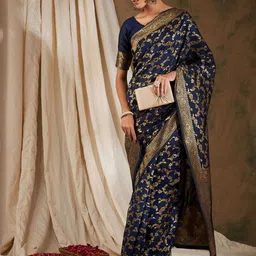 R K INFINITIVE Floral Woven Design Zari Kanjeevaram Saree-picture-38