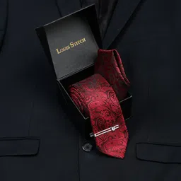 LOUIS STITCH Men's Italian Silk Necktie Accessory Gift Set-image-51