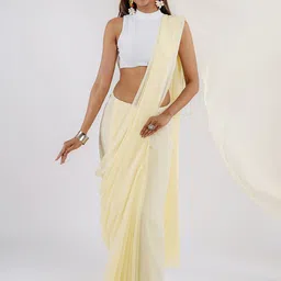 TEEJH Solid Georgette Saree-picture-26