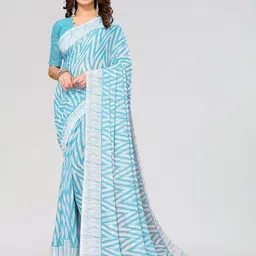 KALINI Chevron Printed Saree-image-12
