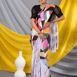 MAHALASA Abstract Printed Saree-picture-2