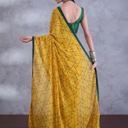 Saree mall Abstract Printed Beads and Stones Sarees image 4