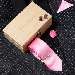 LOUIS STITCH Men Luxury Italian Silk Necktie Set-image-87