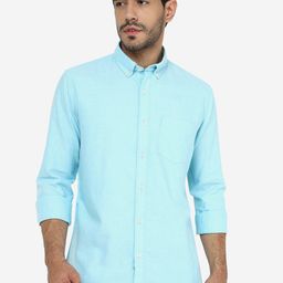 JADE BLUE Slim Fit Button-Down Collar Cotton Casual Shirt-picture-34