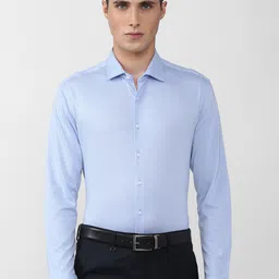 Van Heusen Men Textured Slim Fit Formal Shirt-image-6