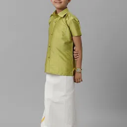 Ramraj Boys Shirt Collar Shirt & Adjustable Veshti image 5