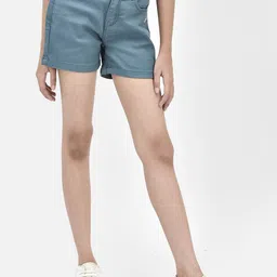Crimsoune Club  Girls Regular Fit Mid-Rise Cotton Regular Shorts-image-78