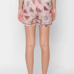 FashionRack Women Beige & Brown 2 Printed Lounge Shorts image 5